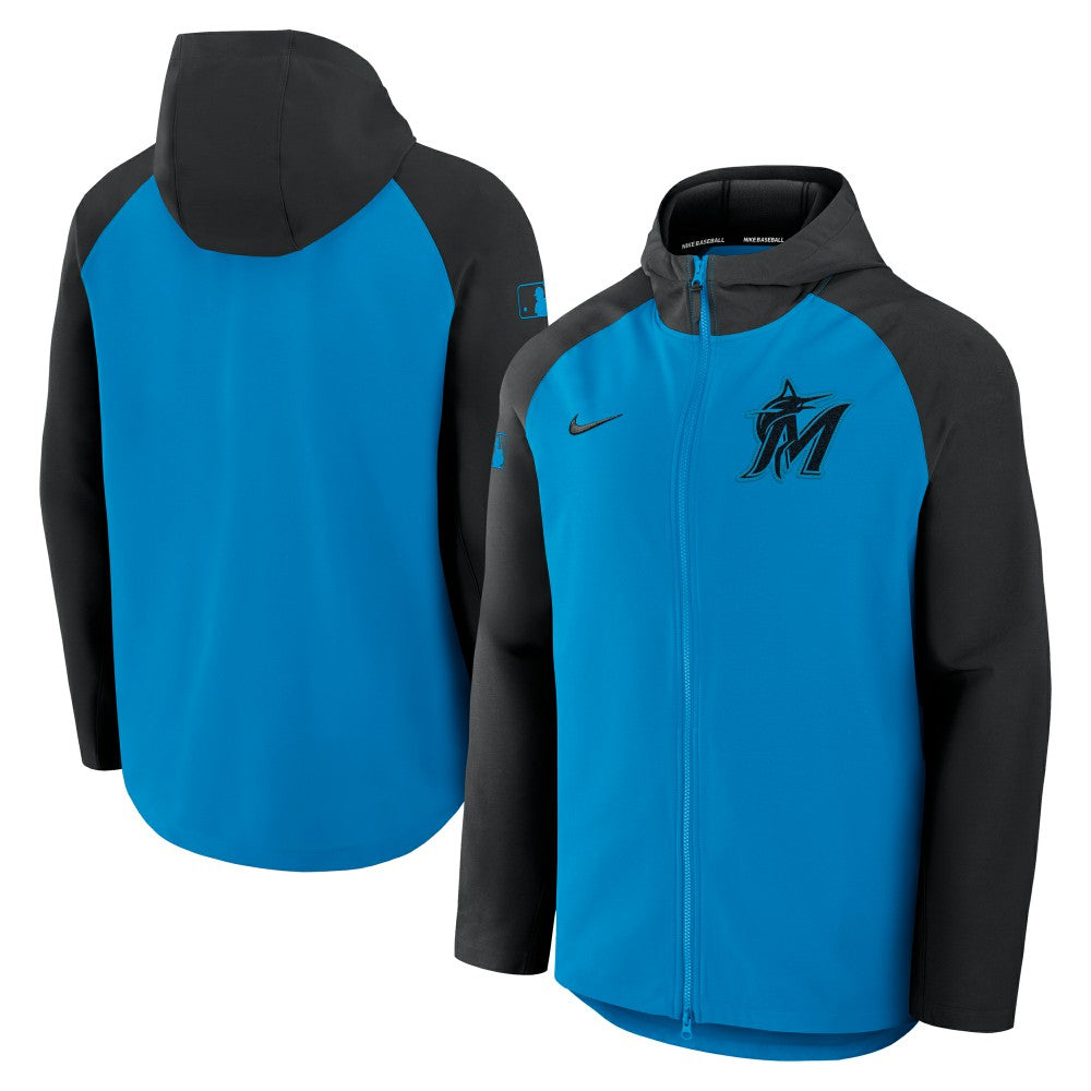 MLB Miami Marlins Nike Authentic Collection Raglan Performance Full-Zip Jacket