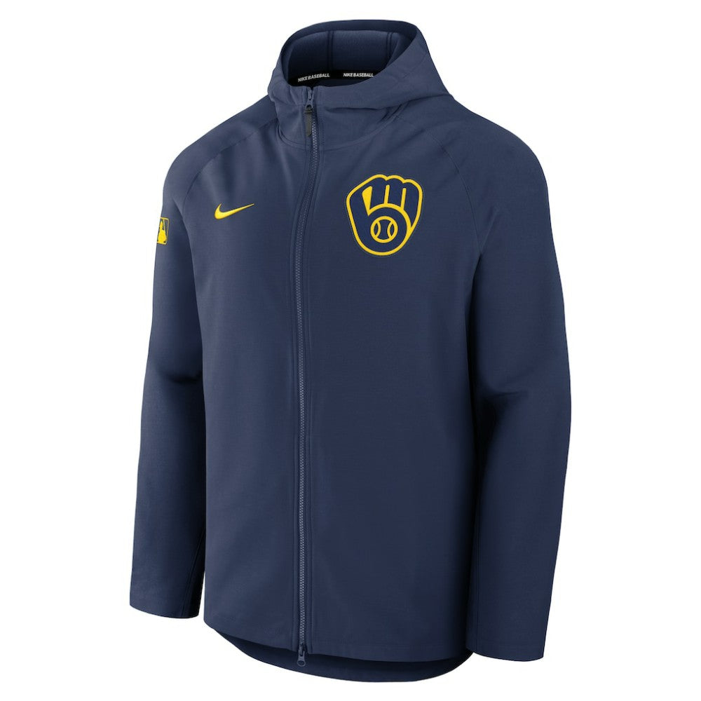 MLB Milwaukee Brewers Nike Authentic Collection Raglan Performance Full-Zip Jacket