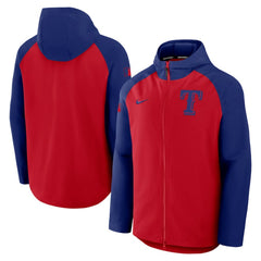 MLB Texas Rangers Nike Authentic Collection Raglan Performance Full-Zip Jacket