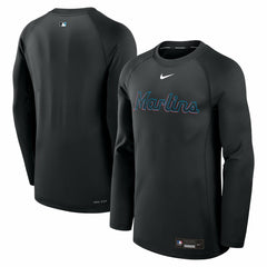 MLB Miami Marlins Nike Authentic Collection Game Time Raglan Dri-FIT Long Sleeve T-Shirt