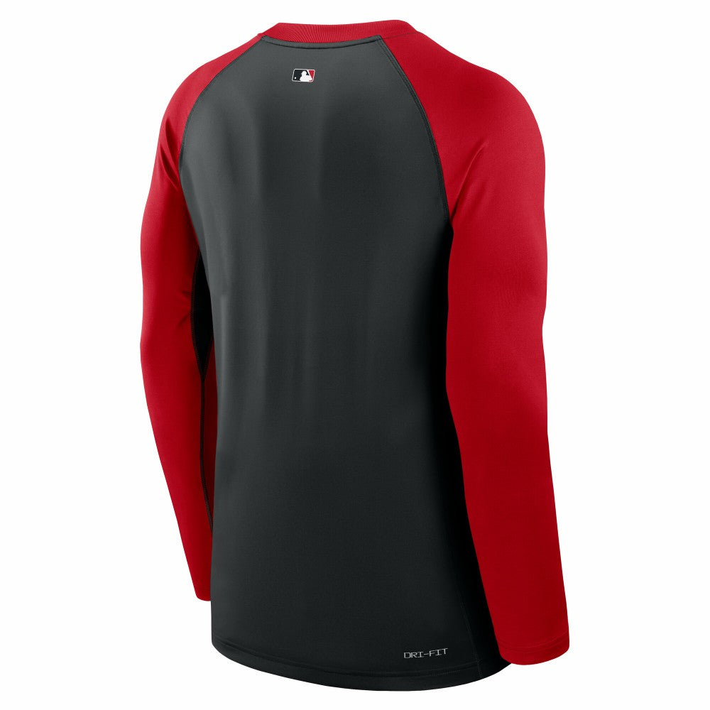 MLB Cincinnati Reds Nike Authentic Collection Game Time Raglan Dri-FIT Long Sleeve T-Shirt