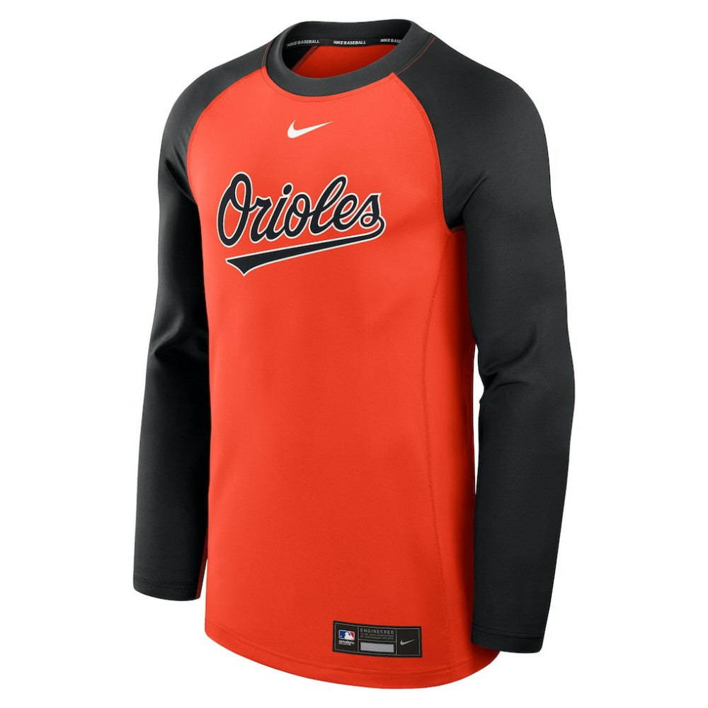 MLB Baltimore Orioles Nike Authentic Collection Game Time Raglan Dri-FIT Long Sleeve T-Shirt