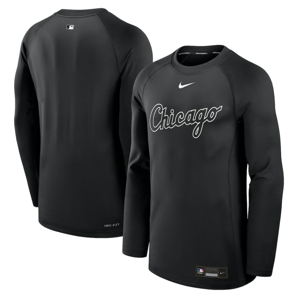 MLB Chicago White Sox Nike Authentic Collection Game Time Raglan Dri-FIT Long Sleeve T-Shirt