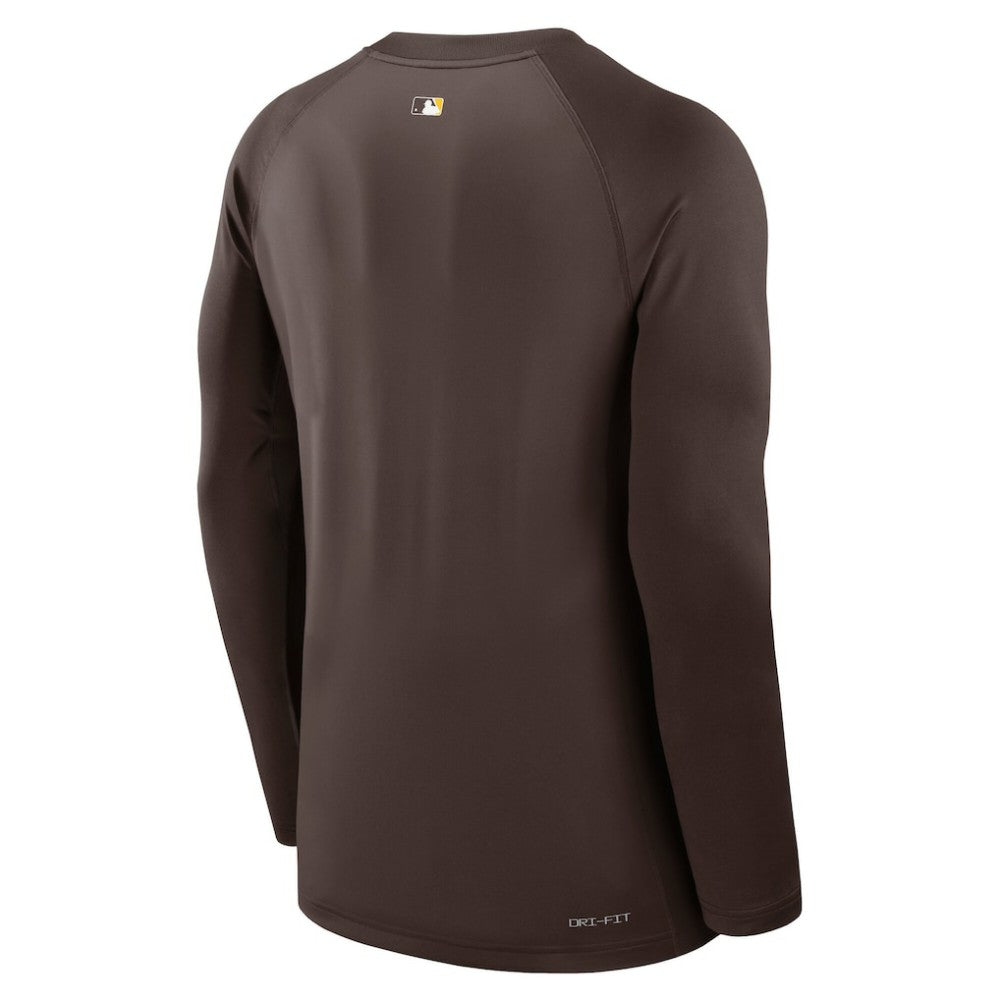 MLB San Diego Padres Nike Authentic Collection Game Time Raglan Dri-FIT Long Sleeve T-Shirt