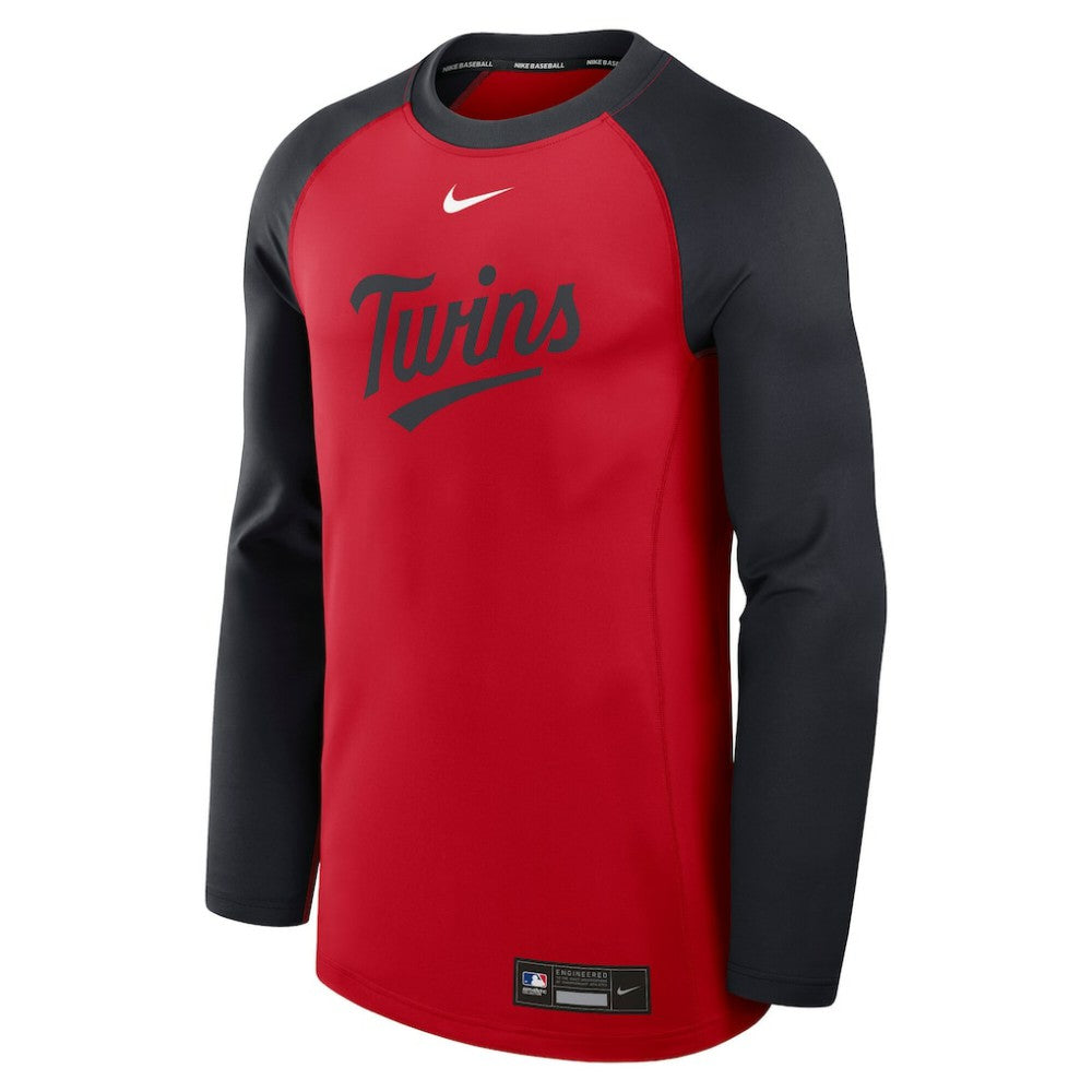 MLB Minnesota Twins Nike Authentic Collection Game Time Raglan Dri-FIT Long Sleeve T-Shirt