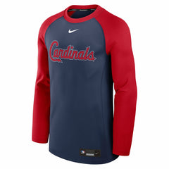 MLB St. Louis Cardinals Nike Authentic Collection Game Time Raglan Dri-FIT Long Sleeve T-Shirt