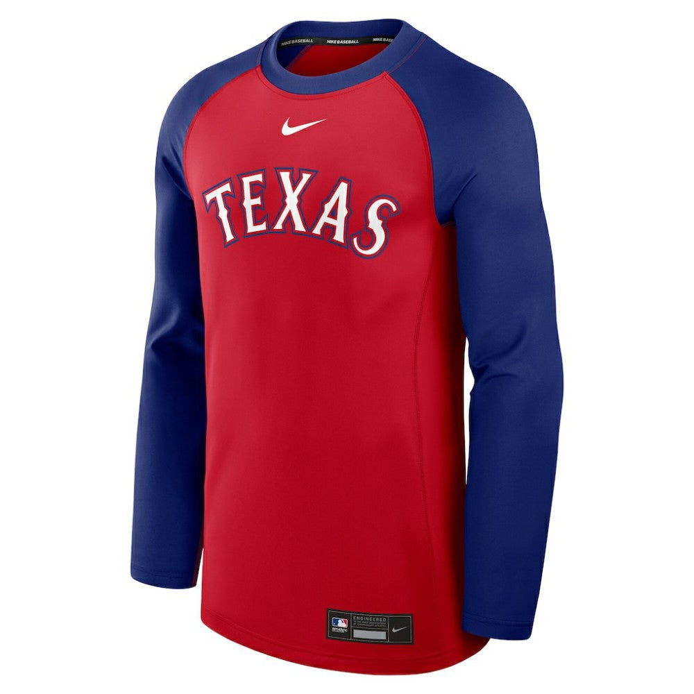 MLB Texas Rangers Nike Authentic Collection Game Time Raglan Dri-FIT Long Sleeve T-Shirt