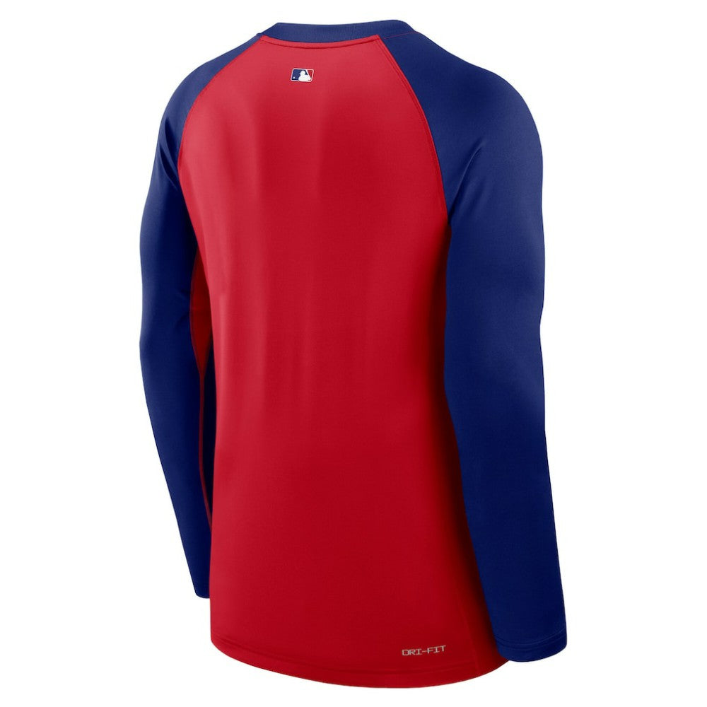 MLB Texas Rangers Nike Authentic Collection Game Time Raglan Dri-FIT Long Sleeve T-Shirt