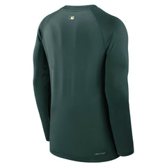 MLB Athletics Nike Authentic Collection Game Time Raglan Dri-FIT Long Sleeve T-Shirt