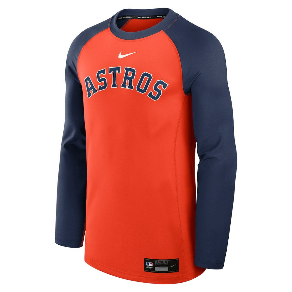 MLB Houston Astros Nike Authentic Collection Game Time Raglan Dri-FIT Long Sleeve T-Shirt