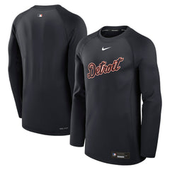 MLB Detroit Tigers Nike Authentic Collection Game Time Raglan Dri-FIT Long Sleeve T-Shirt
