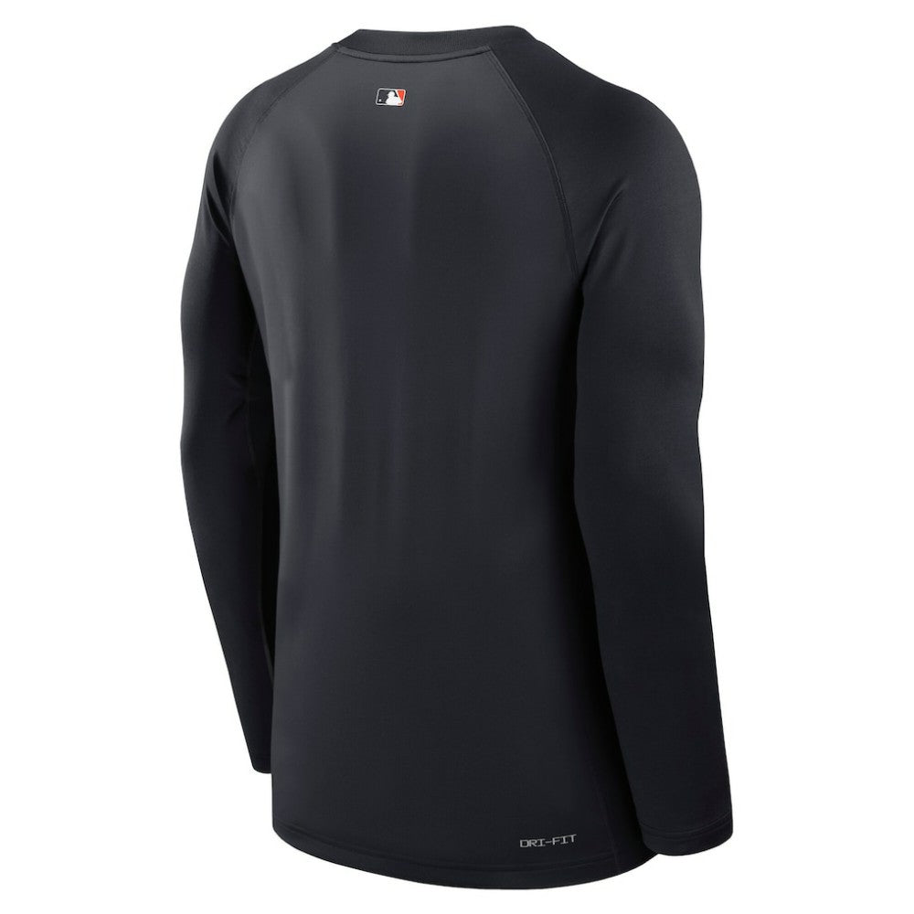 MLB Detroit Tigers Nike Authentic Collection Game Time Raglan Dri-FIT Long Sleeve T-Shirt