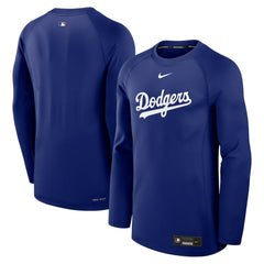 MLB Los Angeles Dodgers Nike Authentic Collection Game Time Raglan Dri-FIT Long Sleeve T-Shirt