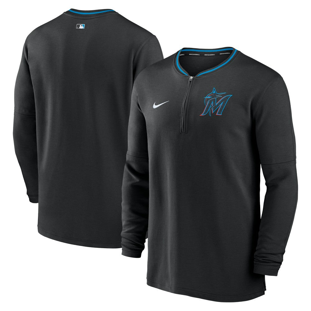 MLB Miami Marlins Nike Authentic Collection Performance Half-Zip Top