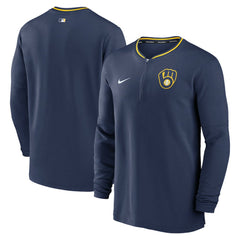 MLB Milwaukee Brewers Nike Authentic Collection Performance Half-Zip Top
