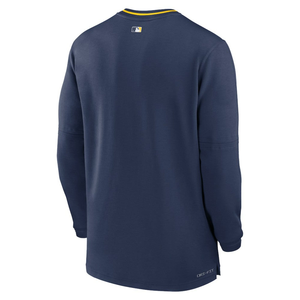 MLB Milwaukee Brewers Nike Authentic Collection Performance Half-Zip Top