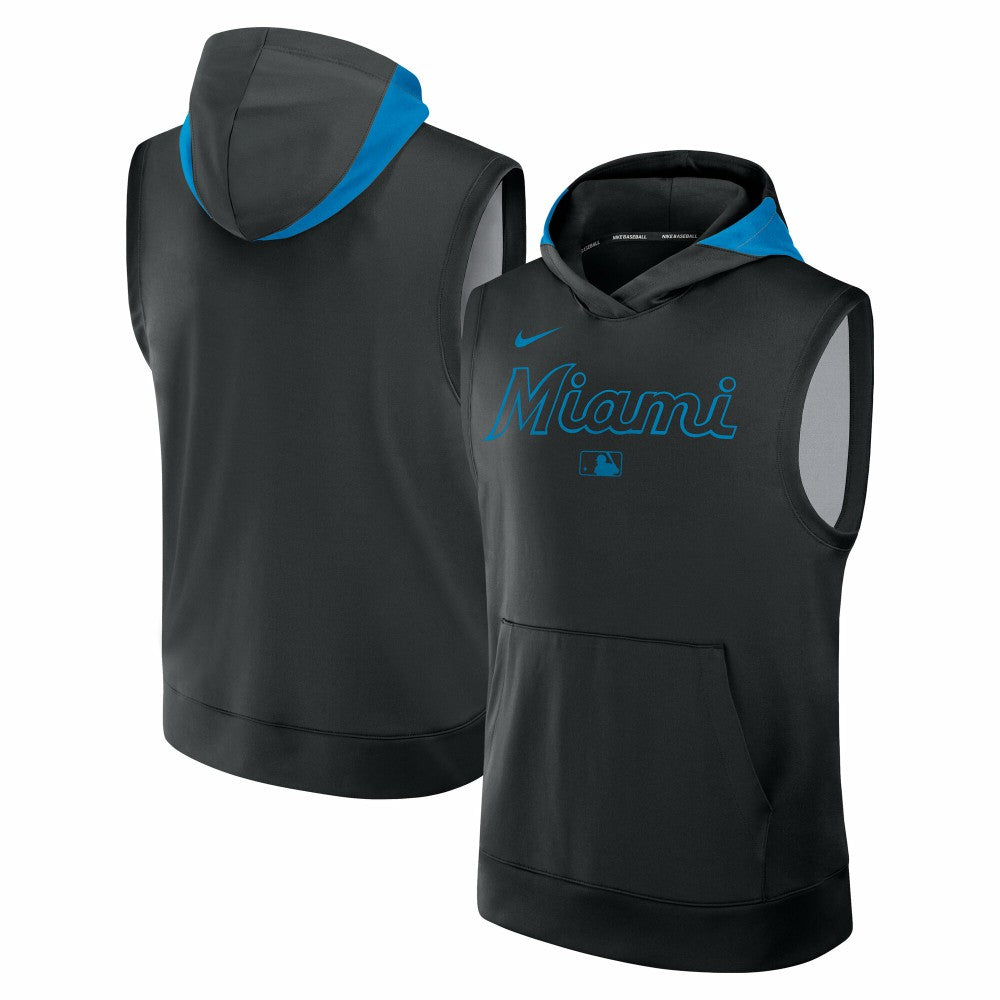 MLB Miami Marlins Nike Authentic Collection Dri-FIT Sleeveless Hoodie