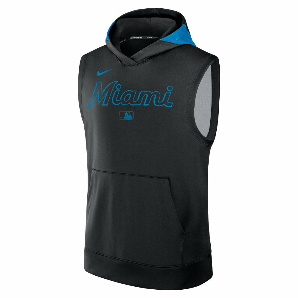 MLB Miami Marlins Nike Authentic Collection Dri-FIT Sleeveless Hoodie