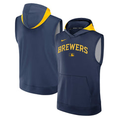 MLB Milwaukee Brewers Nike Authentic Collection Dri-FIT Sleeveless Hoodie