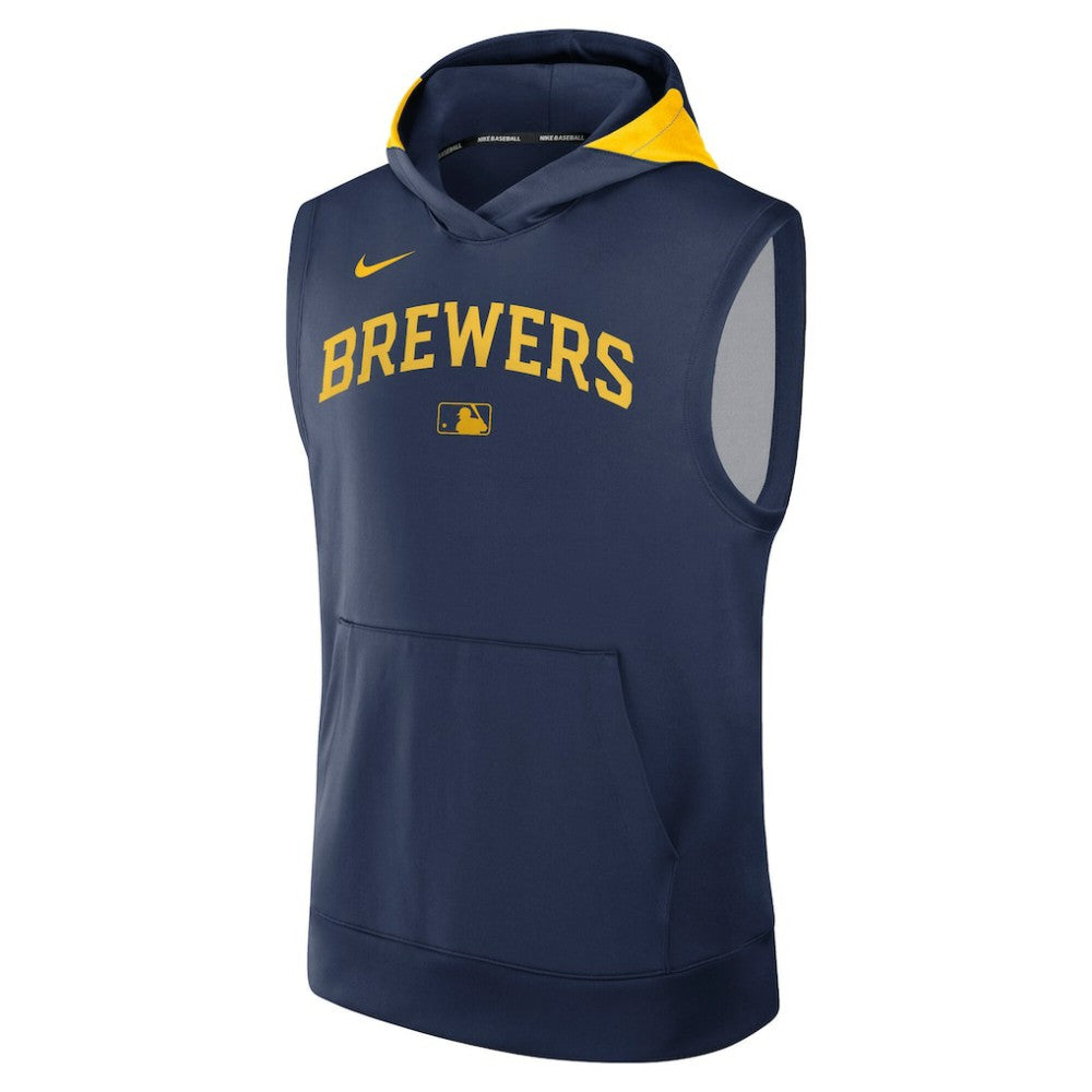 MLB Milwaukee Brewers Nike Authentic Collection Dri-FIT Sleeveless Hoodie