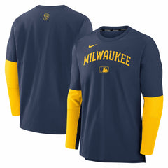 MLB Milwaukee Brewers Nike Authentic Collection Player Dri-FIT Lightweight Pullover