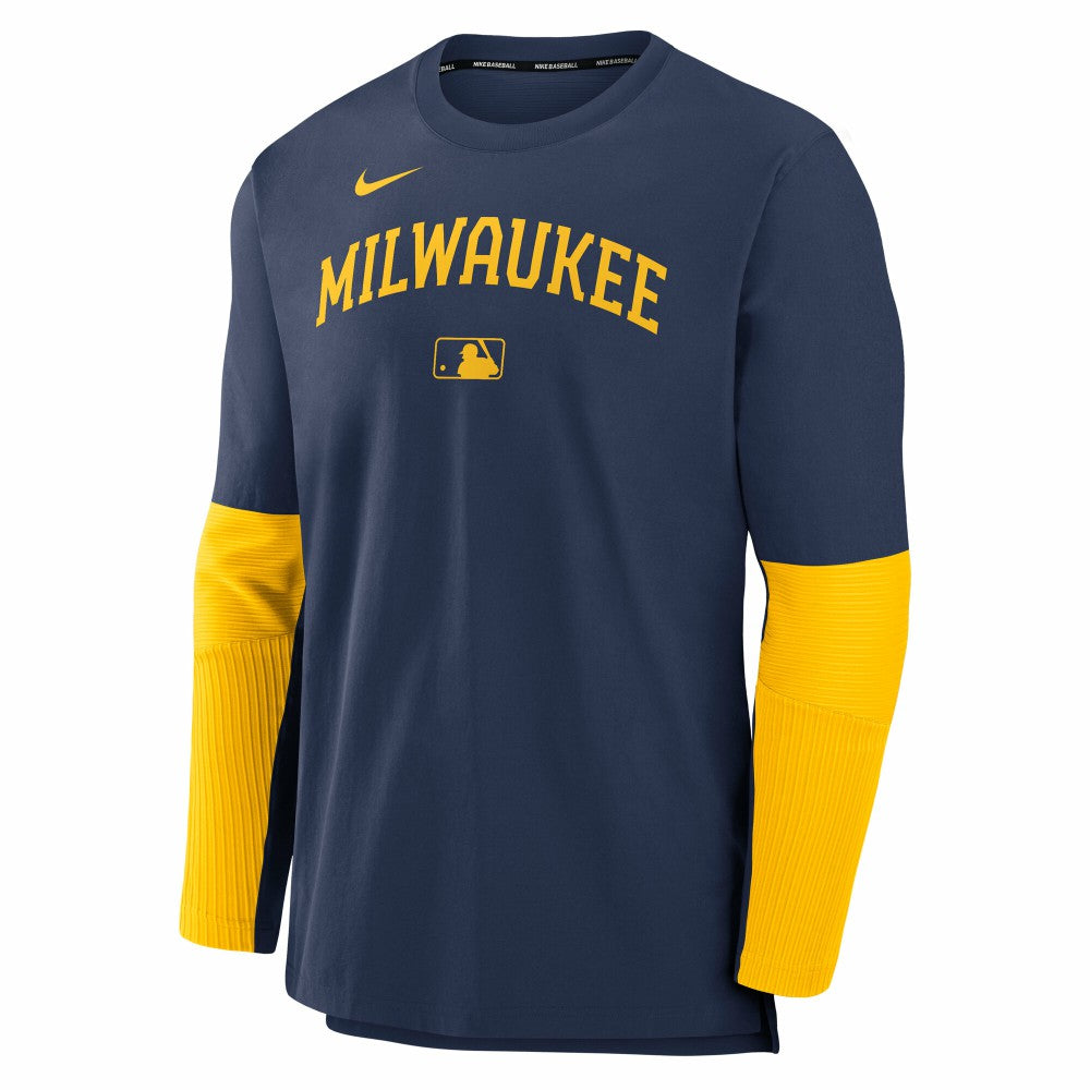 MLB Milwaukee Brewers Nike Authentic Collection Player Dri-FIT Lightweight Pullover