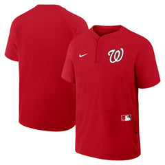 MLB Washington Nationals Nike Authentic Collection Raglan Short Sleeve Windshirt