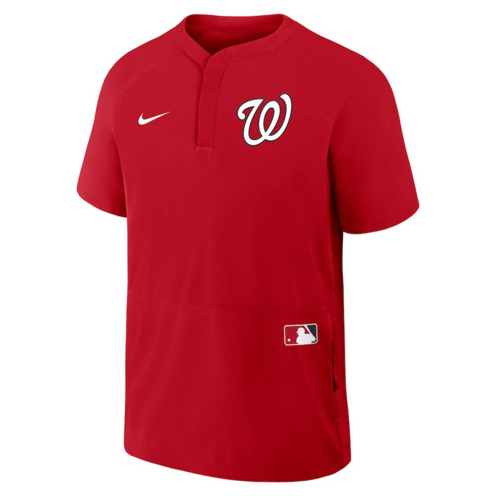 MLB Washington Nationals Nike Authentic Collection Raglan Short Sleeve Windshirt