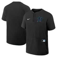 MLB Miami Marlins Nike Authentic Collection Raglan Short Sleeve Windshirt