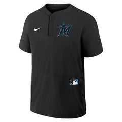MLB Miami Marlins Nike Authentic Collection Raglan Short Sleeve Windshirt