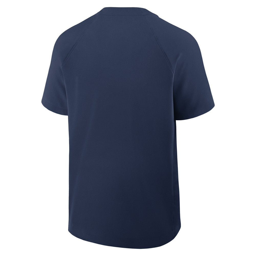 MLB Milwaukee Brewers Nike Authentic Collection Raglan Short Sleeve Windshirt