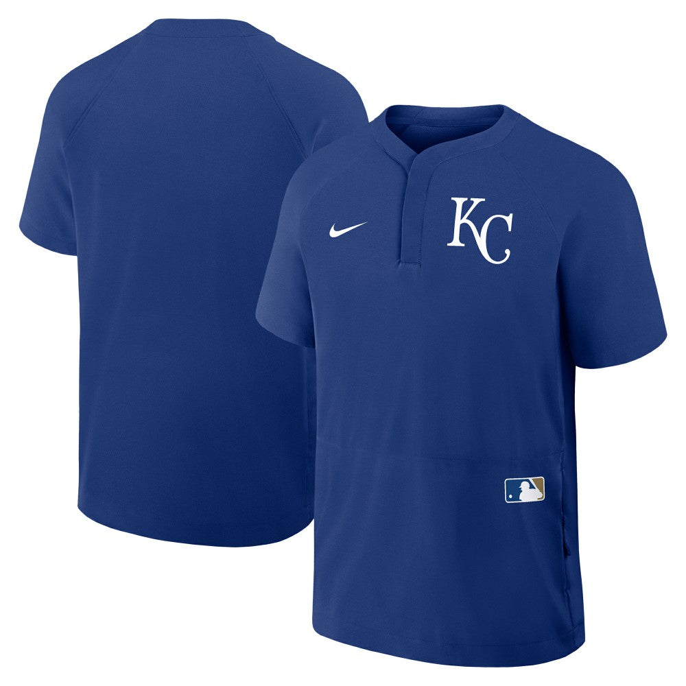 MLB Kansas City Royals Nike Authentic Collection Raglan Short Sleeve Windshirt