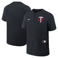 MLB Minnesota Twins Nike Authentic Collection Raglan Short Sleeve Windshirt
