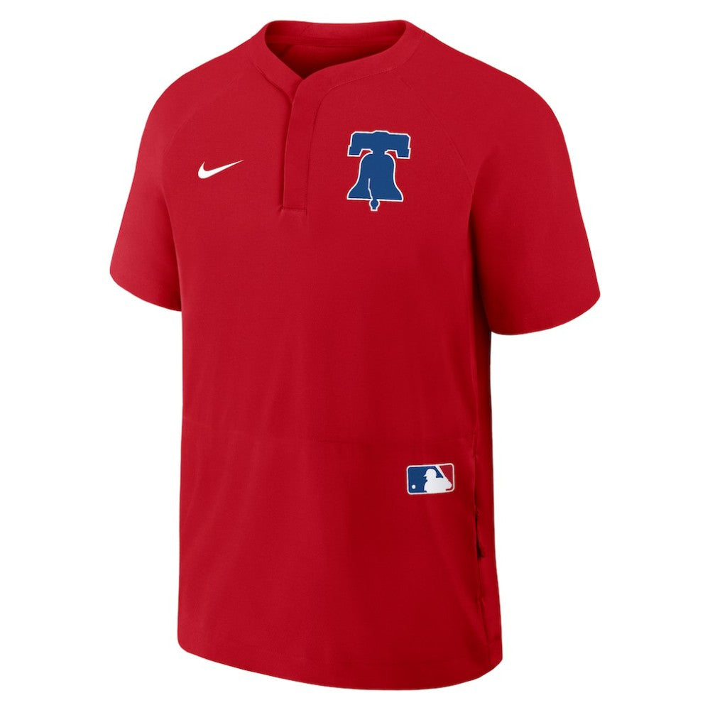 MLB Philadelphia Phillies Nike Authentic Collection Raglan Short Sleeve Windshirt