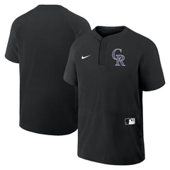 MLB Colorado Rockies Nike Authentic Collection Raglan Short Sleeve Windshirt