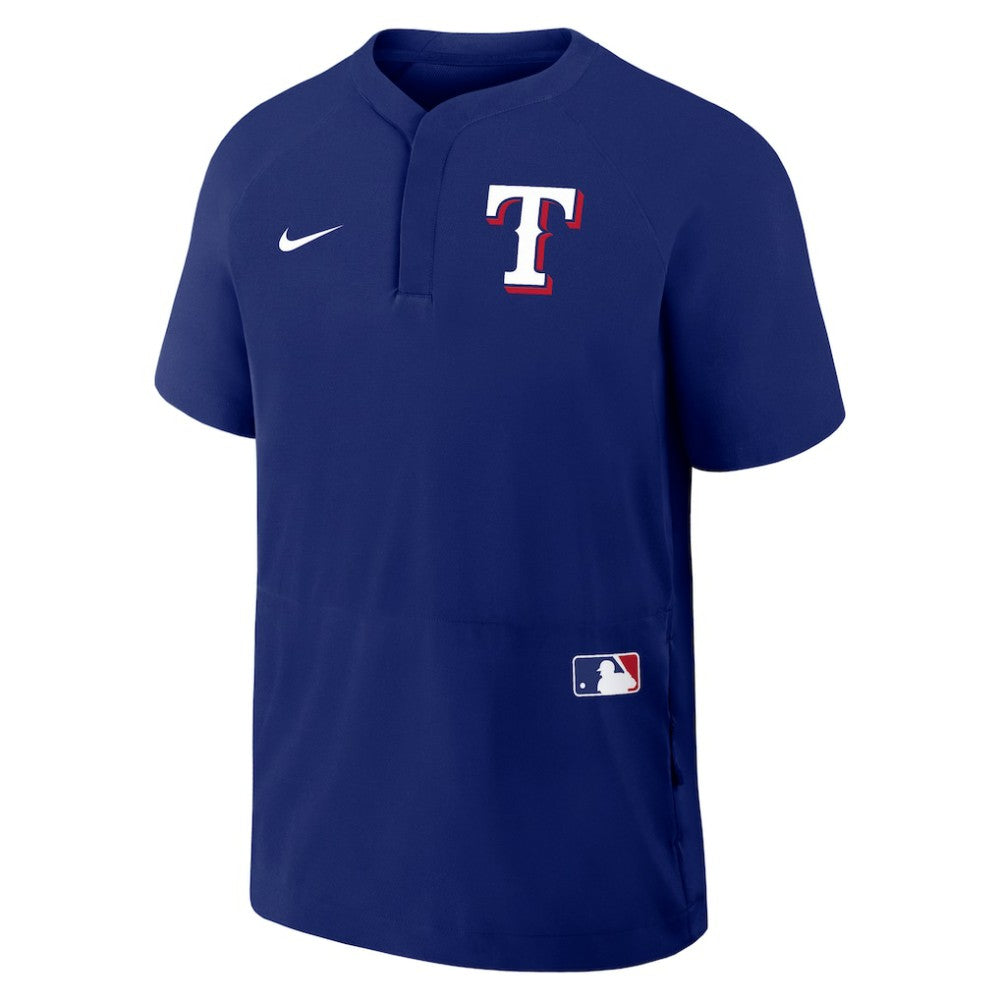 MLB Texas Rangers Nike Authentic Collection Raglan Short Sleeve Windshirt
