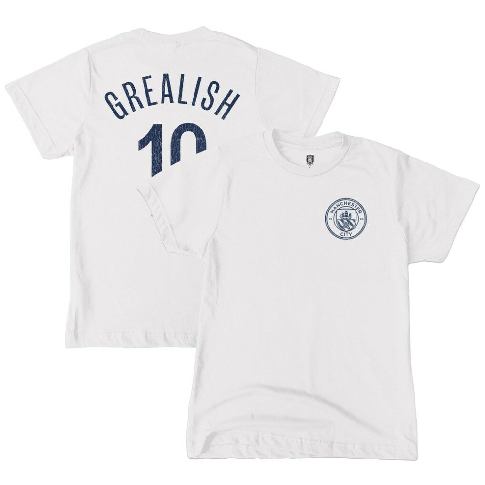 Jack Grealish Manchester City 1863FC Youth Player T-Shirt -  White