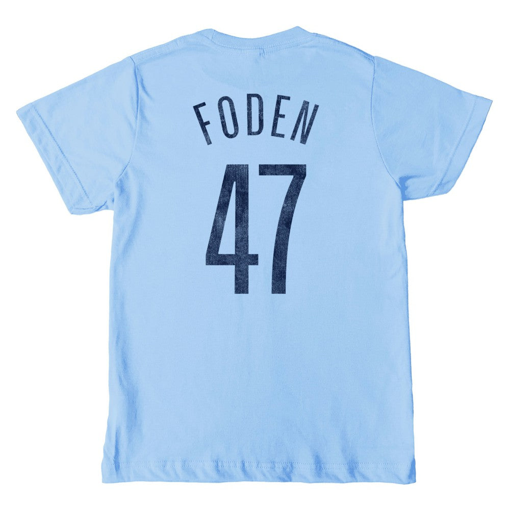 Phil Foden Manchester City 1863FC Youth Player T-Shirt -  Sky Blue