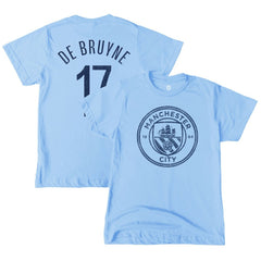 Kevin De Bruyne Manchester City 1863FC Youth Player T-Shirt -  Sky Blue