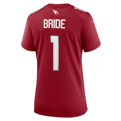 Number 1 Bride  Women's Game Jersey - Arizona Cardinals
