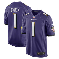 Number 1 Groom  Game Jersey - Baltimore Ravens