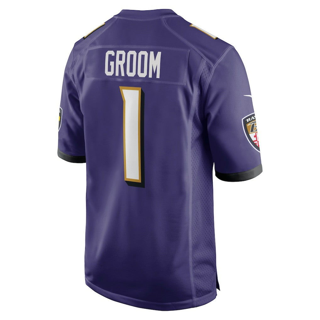 Number 1 Groom  Game Jersey - Baltimore Ravens