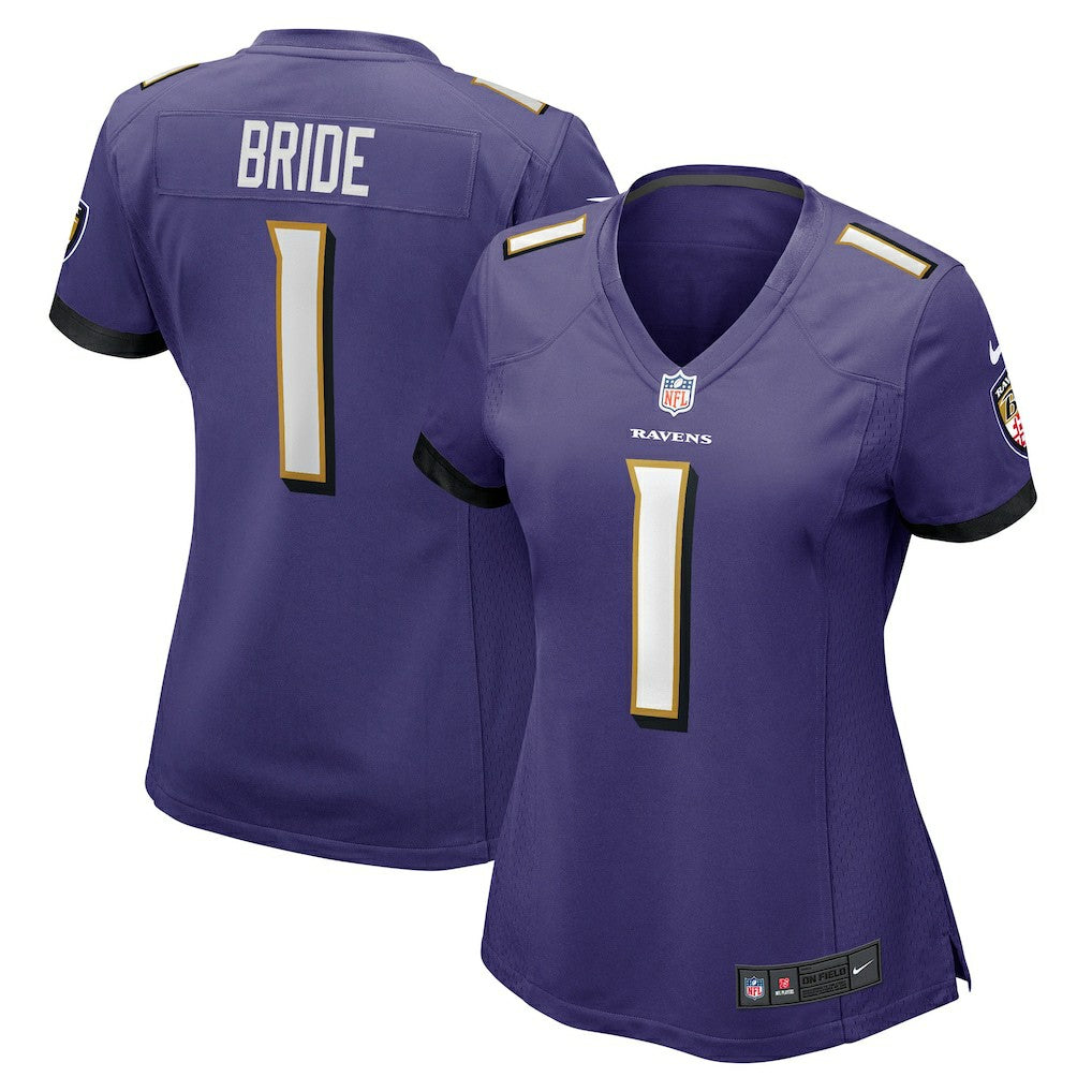 Number 1 Bride  Women's Game Jersey - Baltimore Ravens