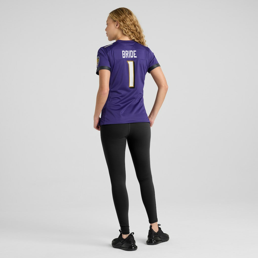 Number 1 Bride  Women's Game Jersey - Baltimore Ravens