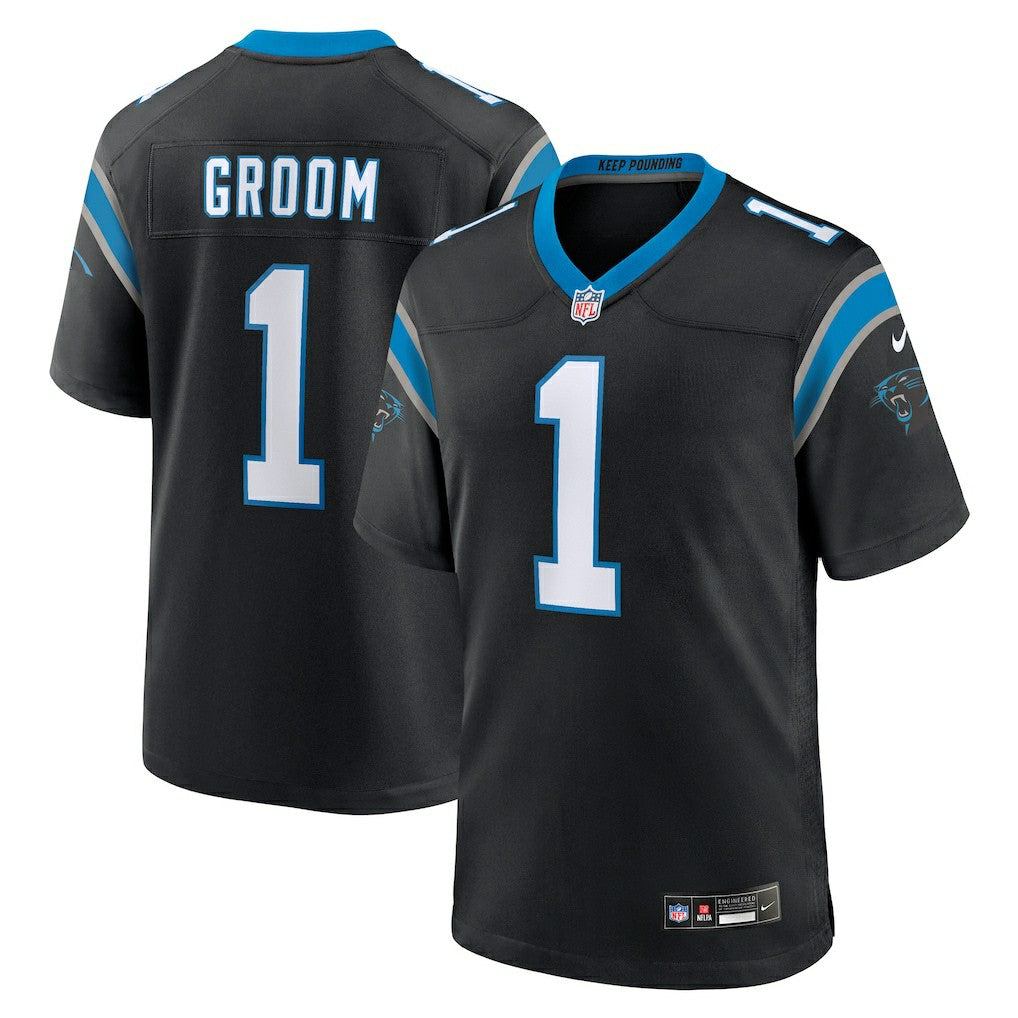 Number 1 Groom  Game Jersey - Carolina Panthers