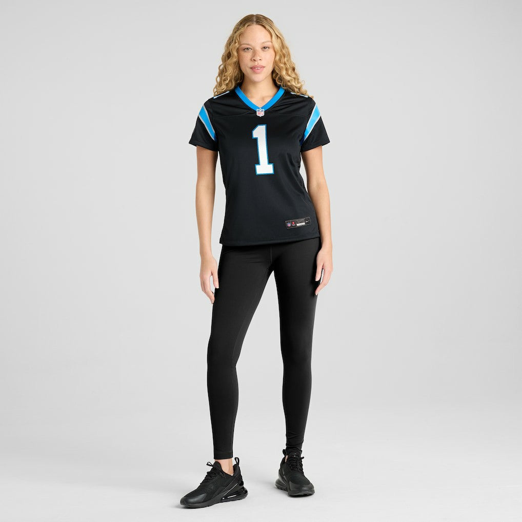 Number 1 Bride  Women's Game Jersey - Carolina Panthers