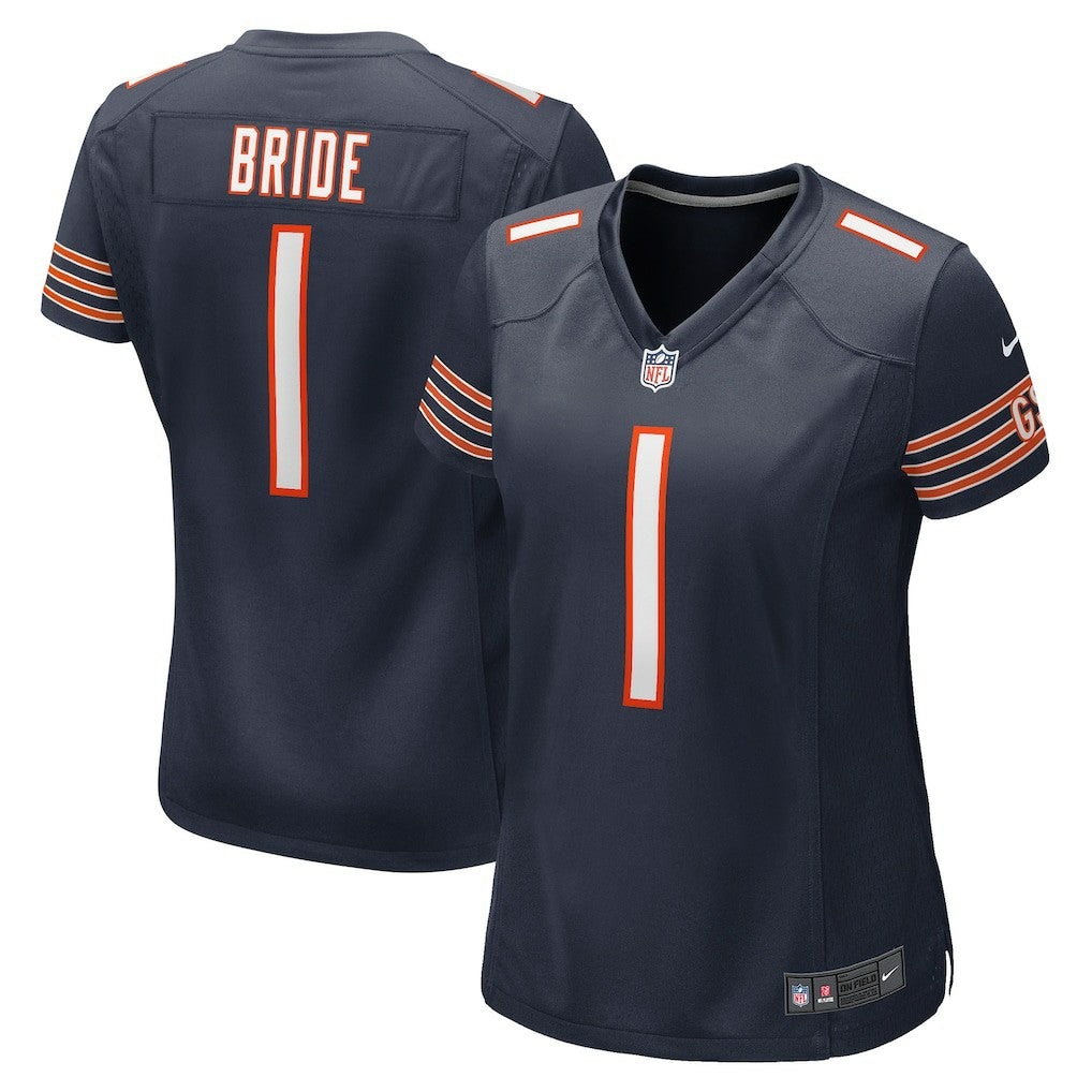 Number 1 Bride  Women's Game Jersey - Chicago Bears