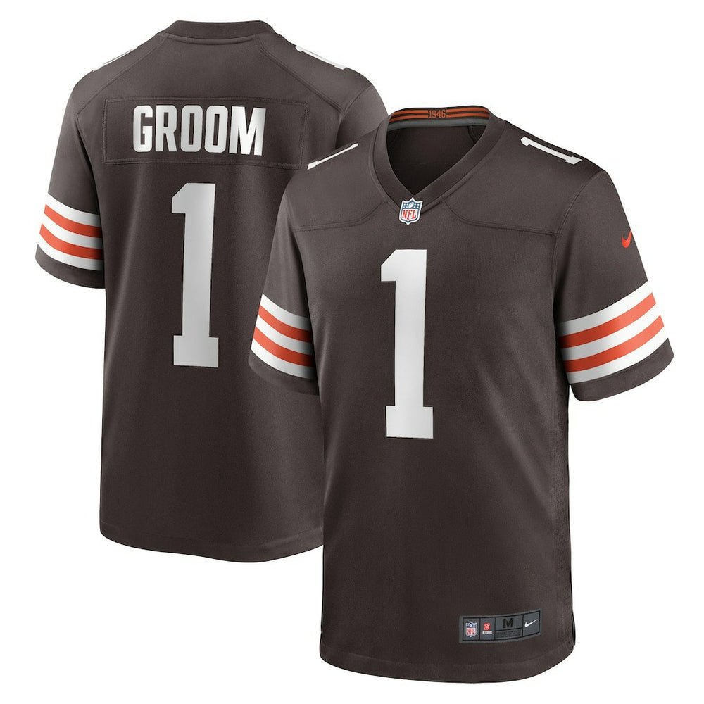 Number 1 Groom  Game Jersey - Cleveland Browns