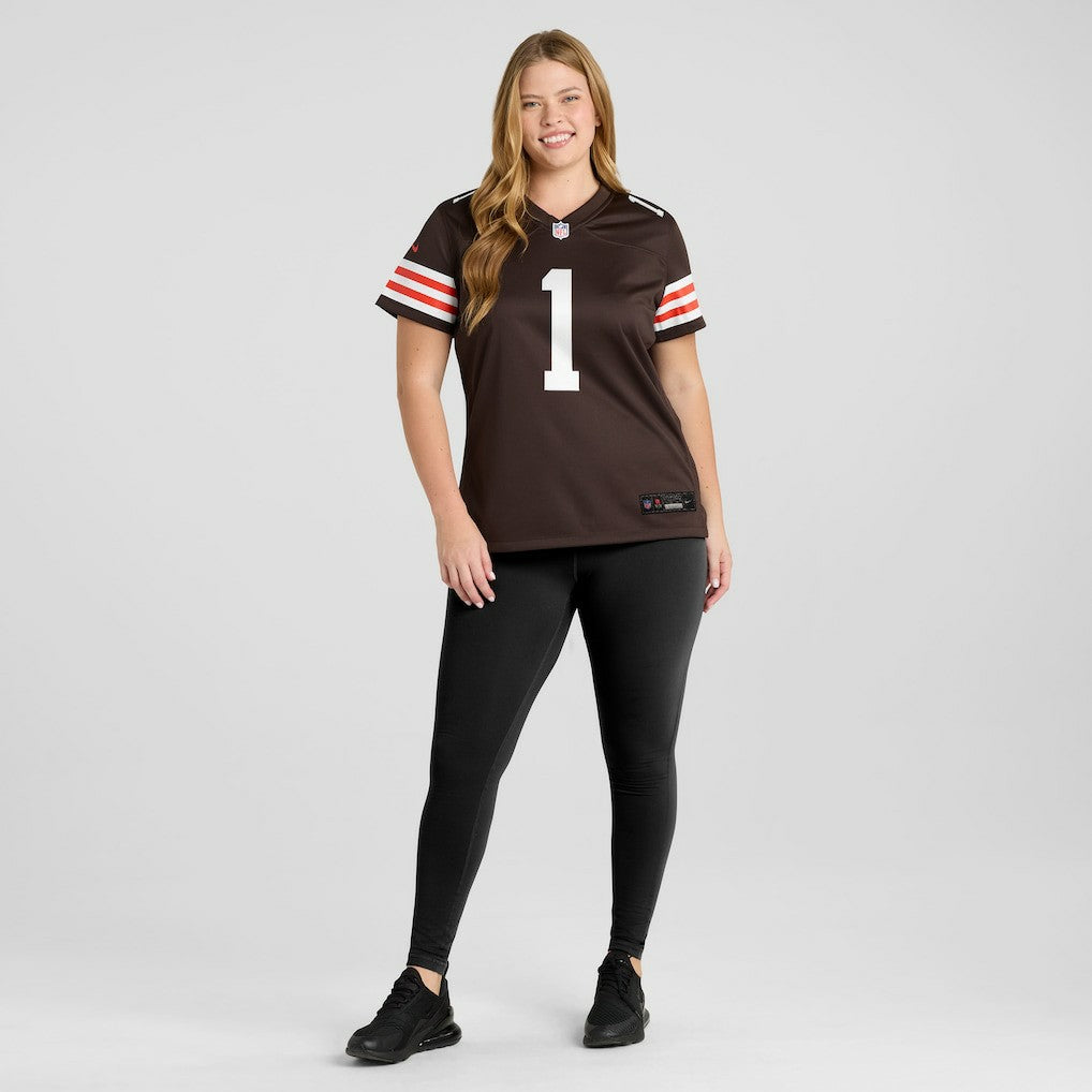 Number 1 Bride  Women's Game Jersey - Cleveland Browns
