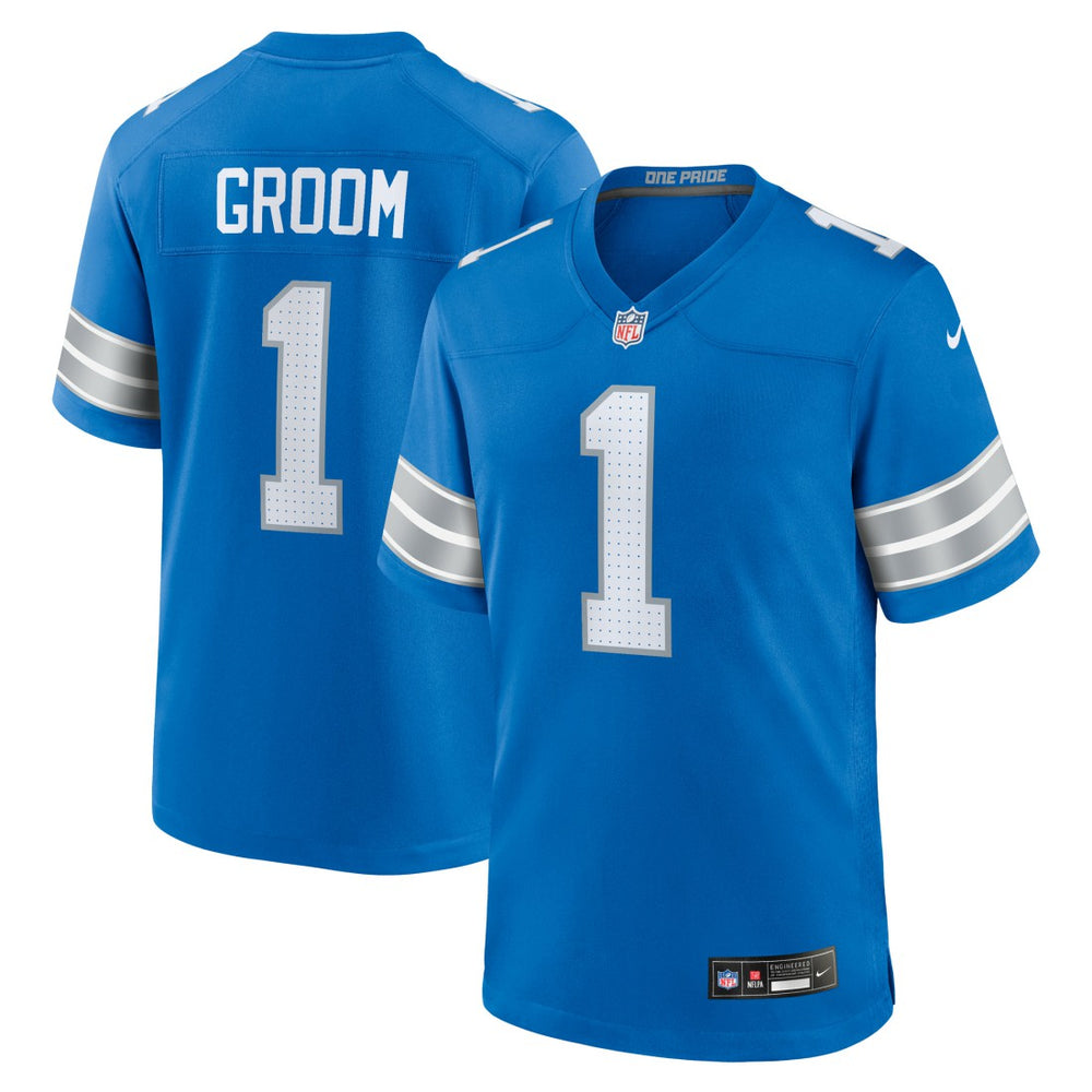 Number 1 Groom  Game Jersey - Detroit Lions